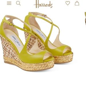 New in box. Jimmy Choo Dakota Wedge 120 size 41 color lime